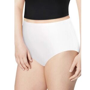 Just My Size Womens Sporty Cotton Brief Underwear 6-Pack White Size 11/ 3X
